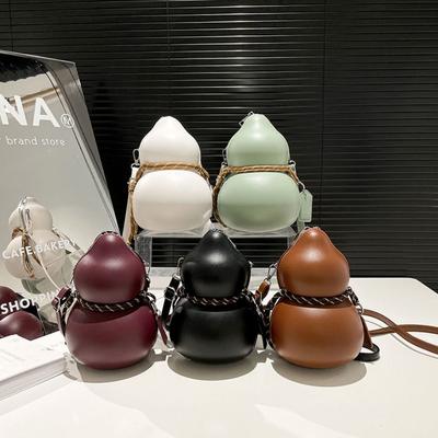 New Designer Gourd Shoulder Bag Chinese Style Tai Chi Cross Body Bag Casual Leisure Gourd Zipper Bag Men Women
