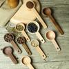 Tablespoon Measuring Spoon 7.5/10/15/30/45ml Tea Beech Wooden Spoon Hangable Long Handle Coffee Bean Spoon Office