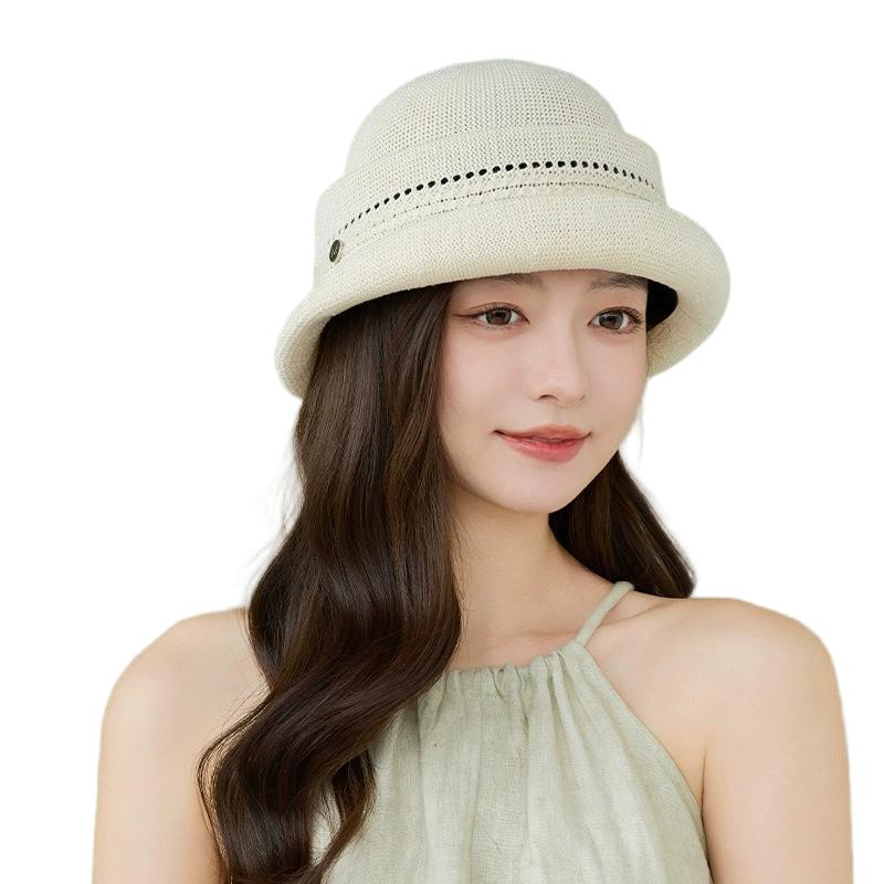 Summer High-End Hepburn-Style Hat For Women Fresh And Fashionable Bucket Hat Trendy Fisherman Hat