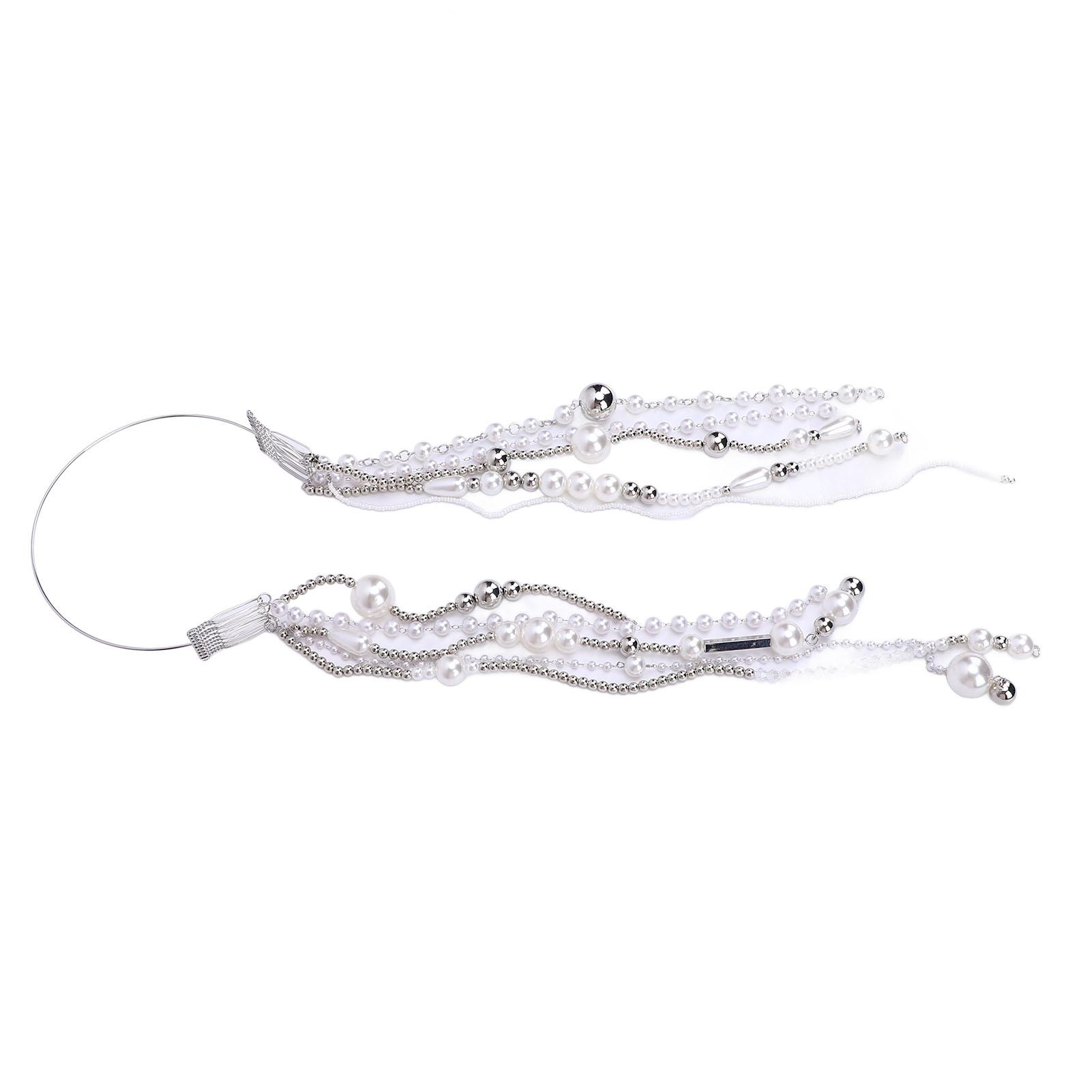 

Ободок для волос с кисточками из бисера, милый стиль, длинная цепочка, кисточка, искусственный жемчуг, обруч для волос, аксессуар для волос