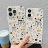 Painted Phone Case for iPhone 12 13 15 16 iPhone 16 12 13 14 15 Pro  14 15 16 Pro Max Coverage Shockproof Anti-Fingerprint Fresh Style Protective Case