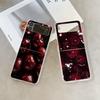 Creative Stylish Red Cherry Pattern Clear Phone Case for Samsung Galaxy Z Flip 7 Flip 6 5 4 3 5G Folding Cover for Z Flip7 Flip5