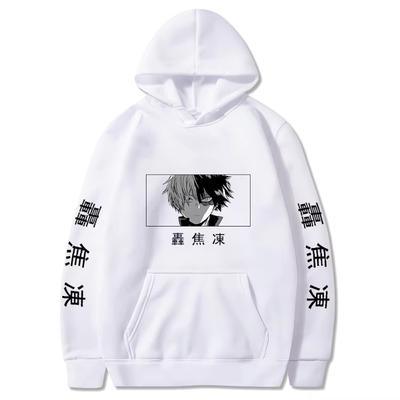 Japan Anime My Hero Academia Hoodie Todoroki Shoto Druck Pullover Herren Damen Sweatshirts Bequemer Streetwear Pullover