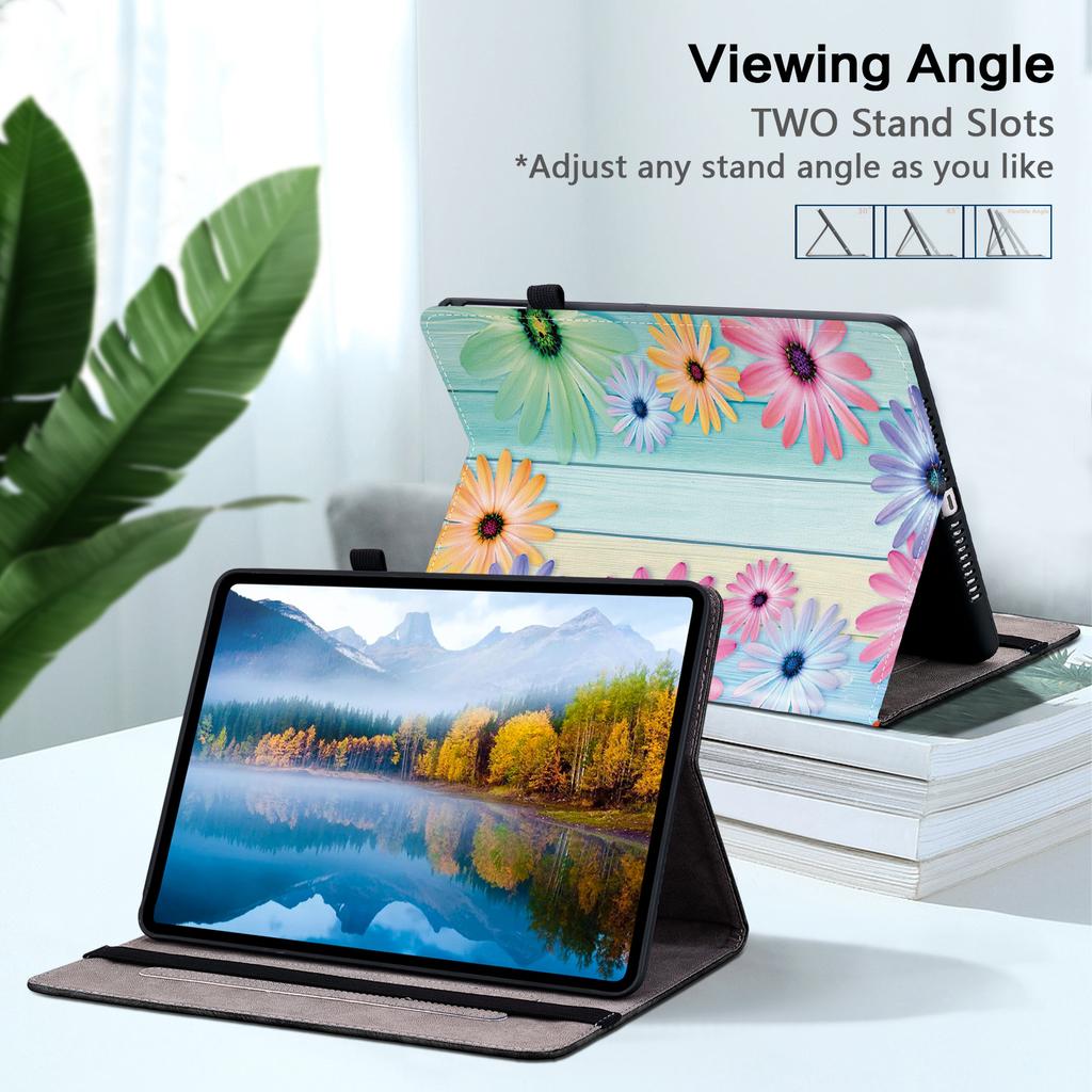 PU Leather Tablet Case for Xiaomi Redmi Pad SE - 11 Styles! Durable, with 2 Stand Slots, Pencil Holder & Card Slots, Flexible TPU Back Cover