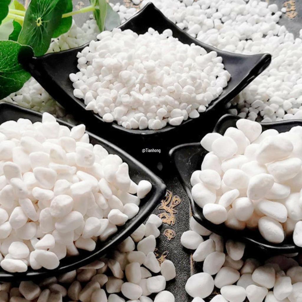 White Pebble Stones for Garden, Courtyard, or Balcony Landscaping