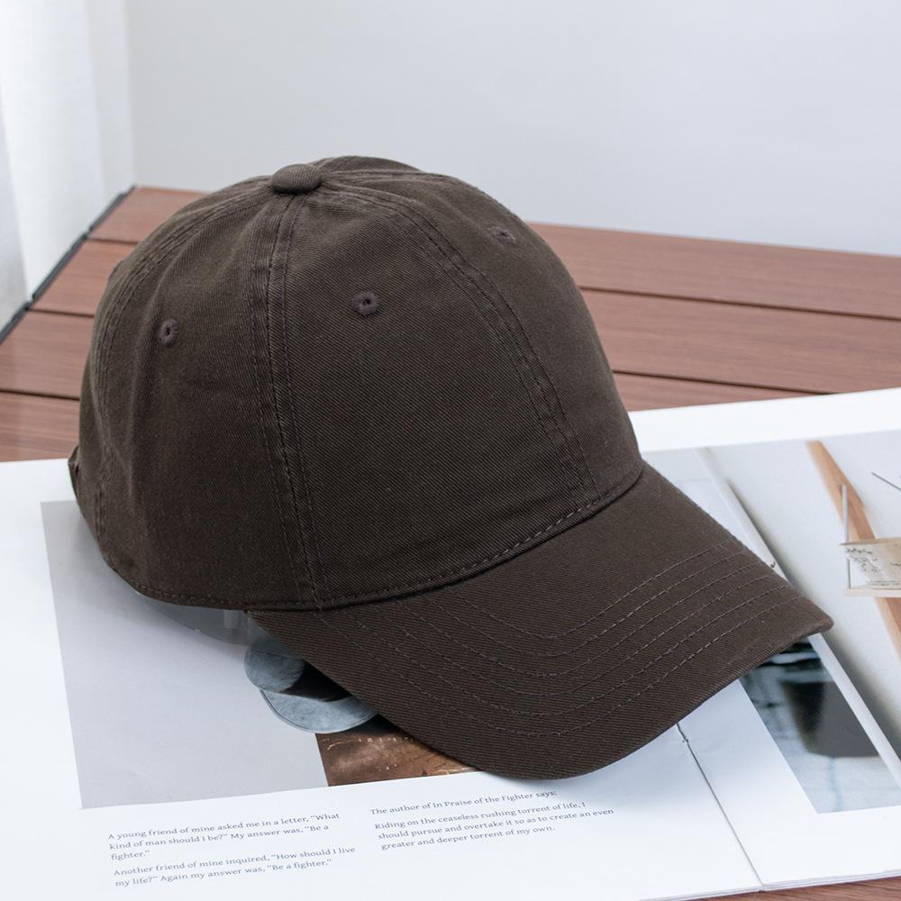 High-quality Pure Cotton Light Board Solid Color Versatile Baseball Cap for Men and Women Soft Top Casual Big Head Circumference Showing Face Small C