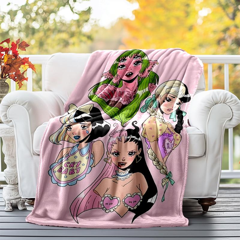 Melanie Martinez Flannel Blanket Soft All-Season Throw, Design for Camping, Car Travel, Hiking Sofa, Bed, Office Perfect Gift for Parties