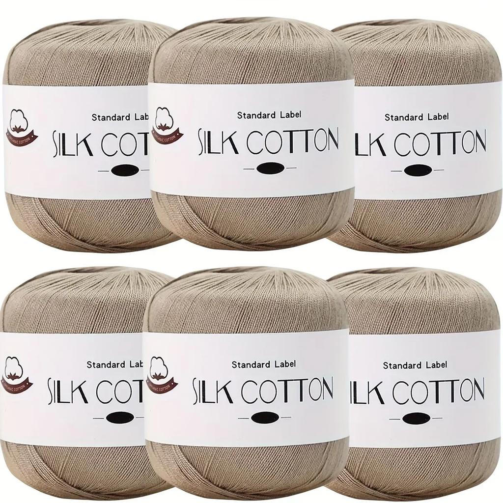 Silk Cotton Yarn - Fine Lace Thread for Crochet, Knitting Sweater,Shawls, Scarves, and DIY Crafts, Soft Durable Yarn 1.76oz/pc