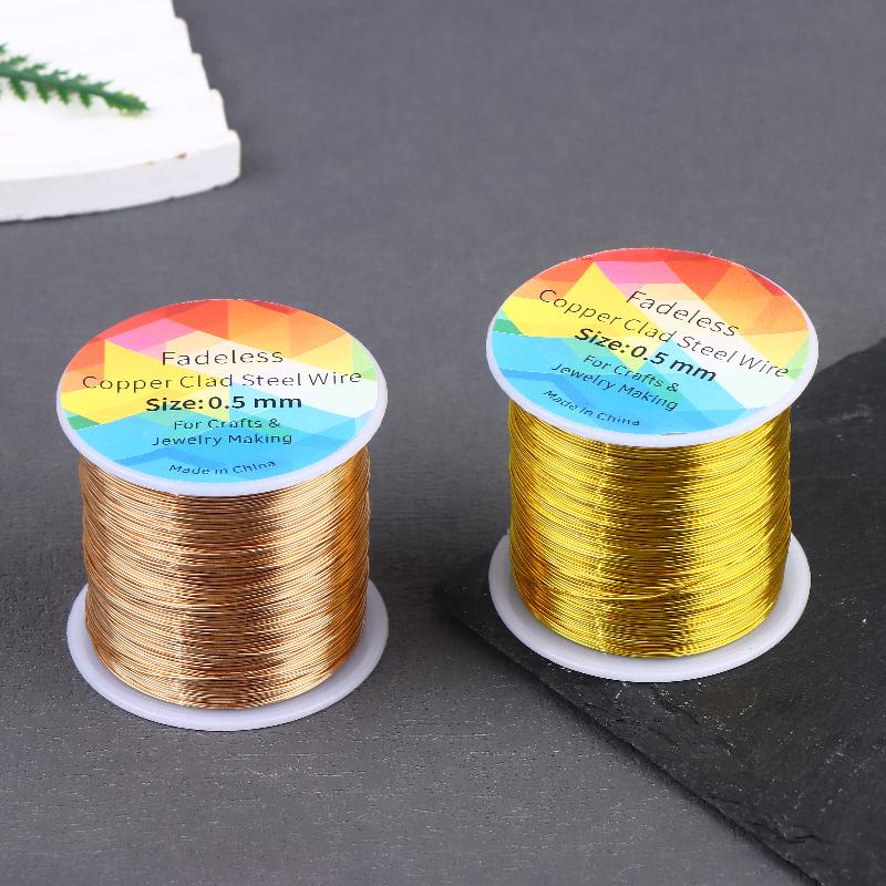 100M/328Ft Fadeless Copper Clad Steel Wire Bendable Metal Sculpting Wire For Craft Floral Jewelry Making 0.3/0.4/0.5Mm