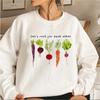 Lets Roots for Each Other Vegetable Sweatshirt Uplifting Hoodie Unisex Long Sleeve Sweatshirts Vintage Gardening Graphic Hoodies
