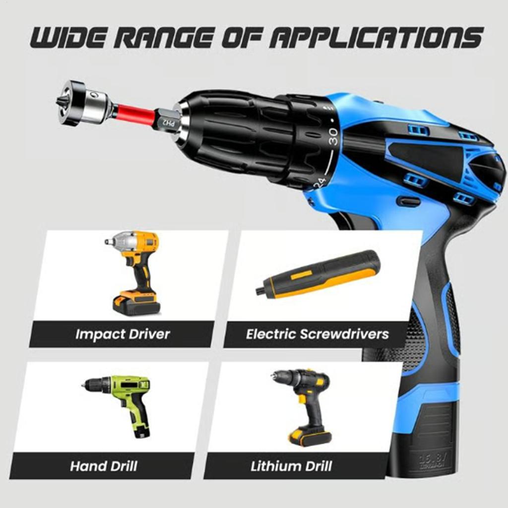 5pcs Magnetic Positioning Screwdriver Bits Drywall Drill Bit With Depth Limiter Adjustable Depth PH2 Positioning Screwdriver Bit