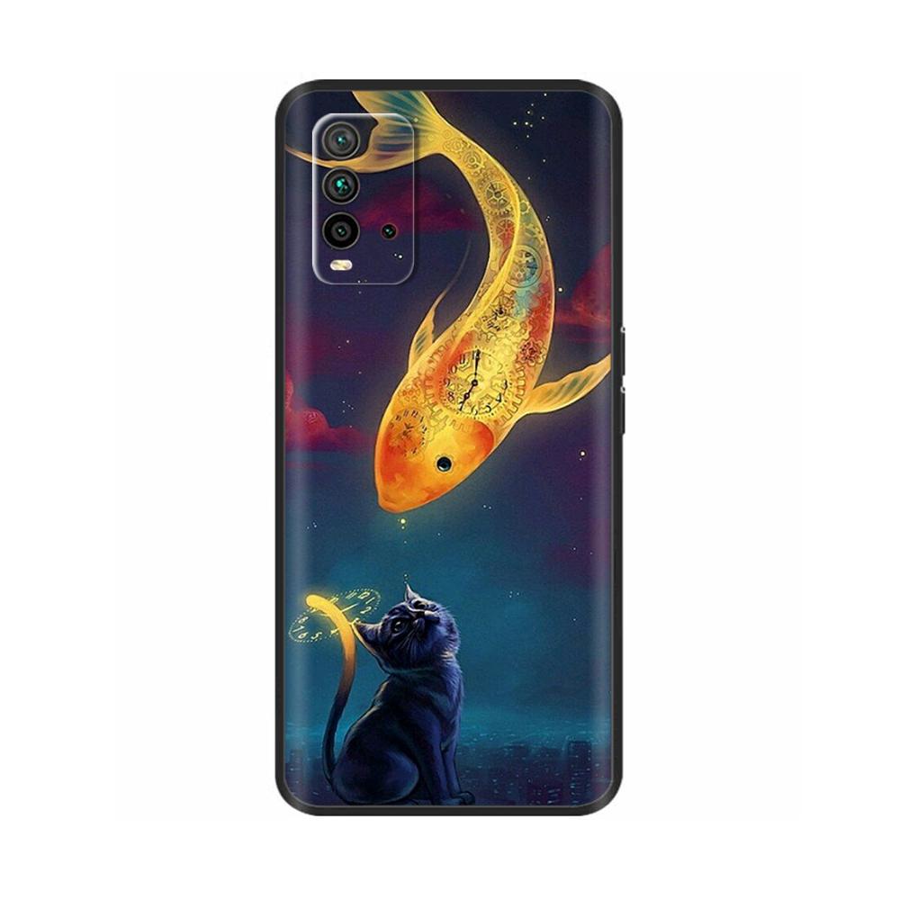 Für Redmi 9T Hülle Blumen Weiche Handyhülle Rückseite Für Xiaomi Redmi 9T 9 T Redmi9T Hüllen Schlankes Silikon Coque Anti-Fall Fundas