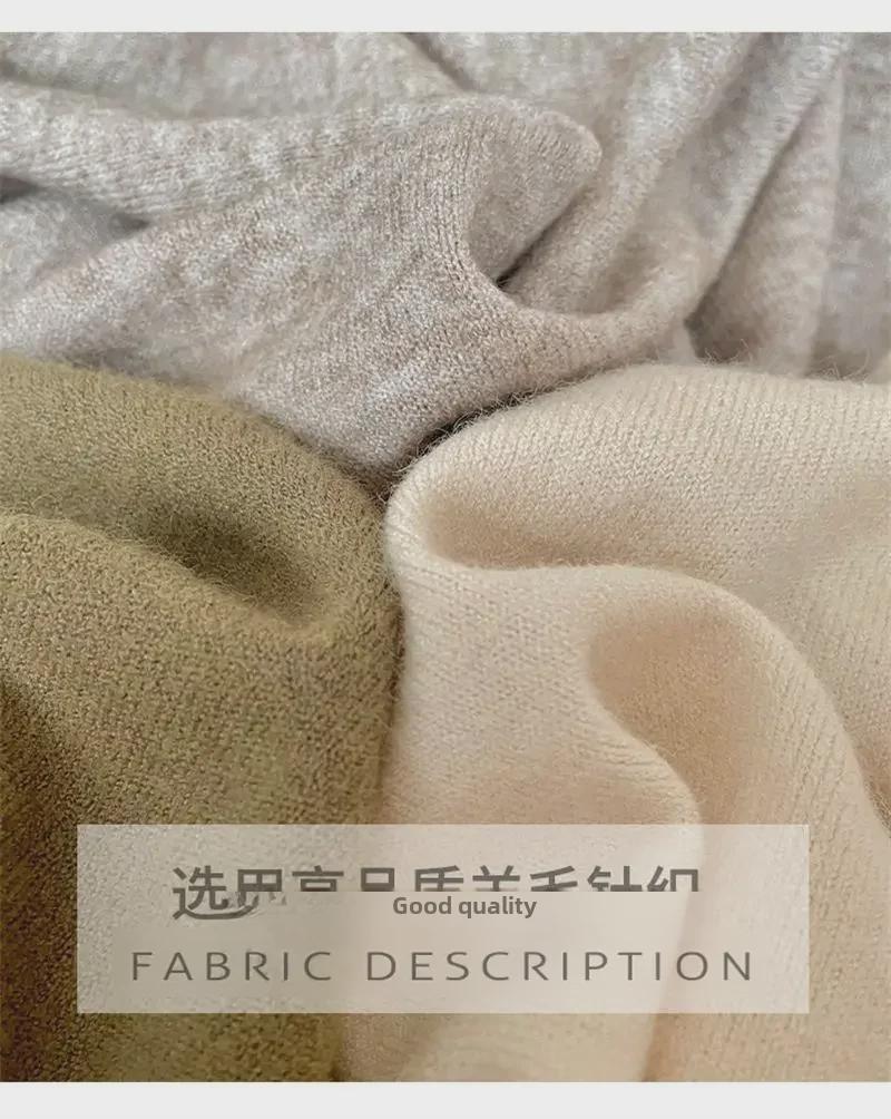 Women's Stylish Cashmere Sweater: Round Neck, Thin, Ideal for Spring & Autumn, 2025 Collection, Versatile Inner or Outer Wear.