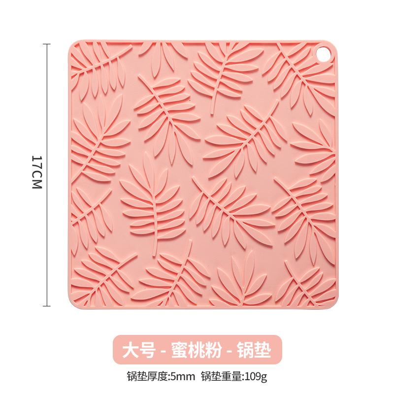 Nordic Leaves Coasters Silicone Insulation Coasters Pot Mats Thick New Dining Table Heat-proof Bowl Mats Plate Mats
