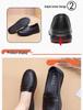 Chaussures de travail antidérapantes en cuir véritable pour maman - Noir, Semelle plate, Douces et confortables pour rester debout toute la journée