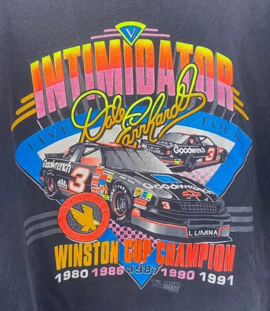 Винтаж 90-х Дейл! Футболка Earnhardt Intimidator NASCAR Унисекс Футболка XXL