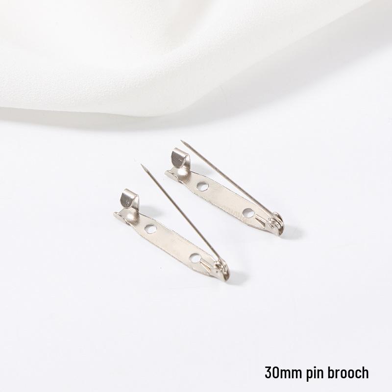 Safety Pin Brooch Base with Locking Head for Handmade DIY Corsage & Sweater Button Accessories