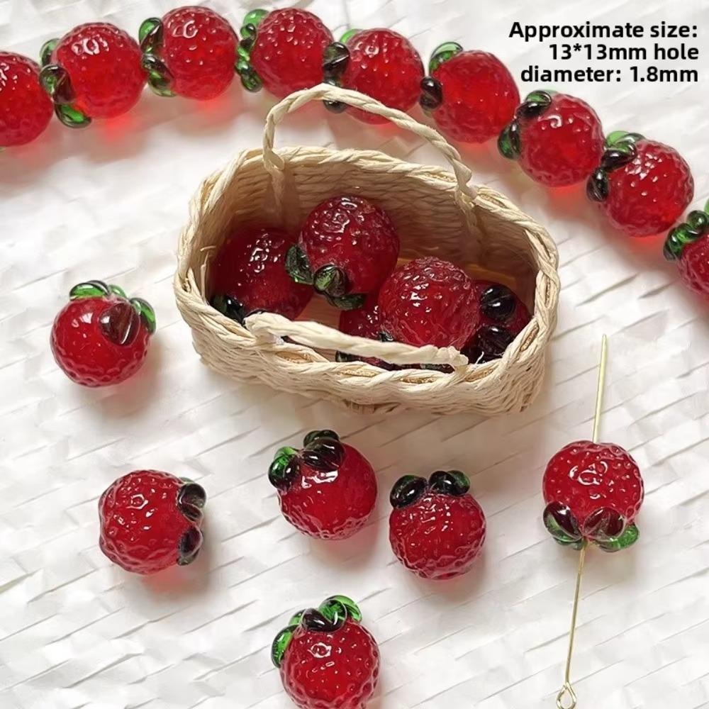 New Creative Shape Glass Beads Glass Material Handmade DIY Jewelry Creative Interest Design Watermelon Beads