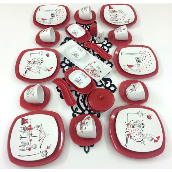 

Керамика Fairy Tale Love 36 штук Керамический набор для завтрака на 6 персон