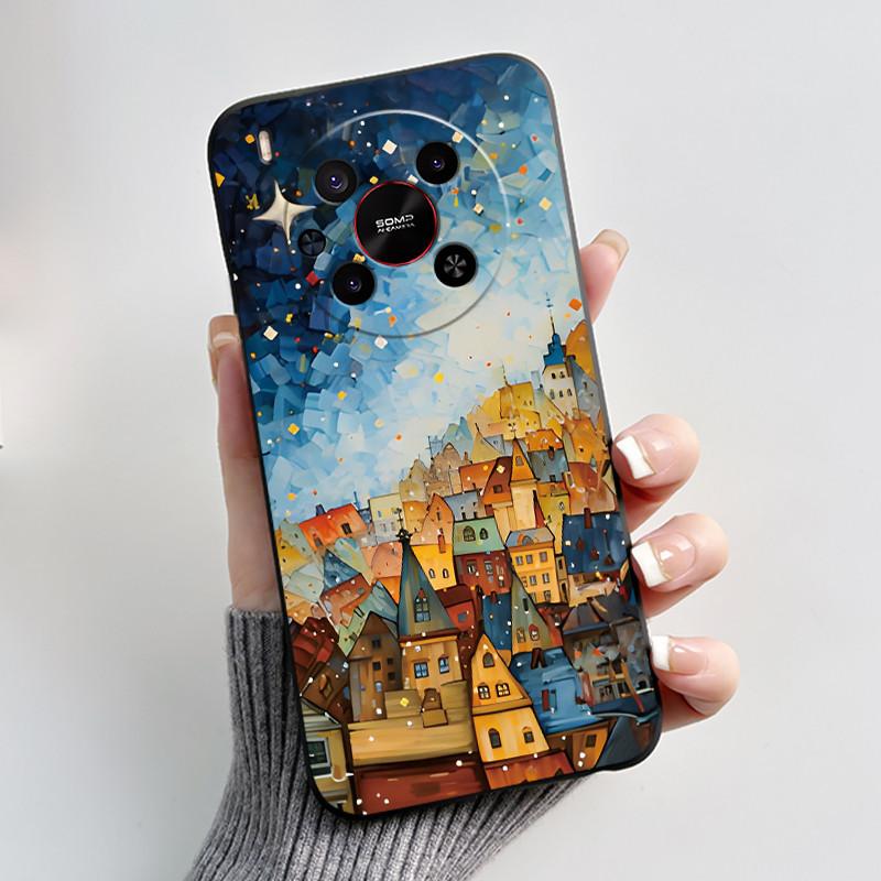 Cute Cartoon Case For ZTE Blade V70 MAX / ZTE Nubia V70 Max Printing Shell Protective Cover Soft Silicone Black Casing