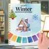 Watercolor Painting Kit for Beginners Step-by-Step Painting Guide with 12 Colors Flower Animal Theme Practice Workbook for Learning Blending