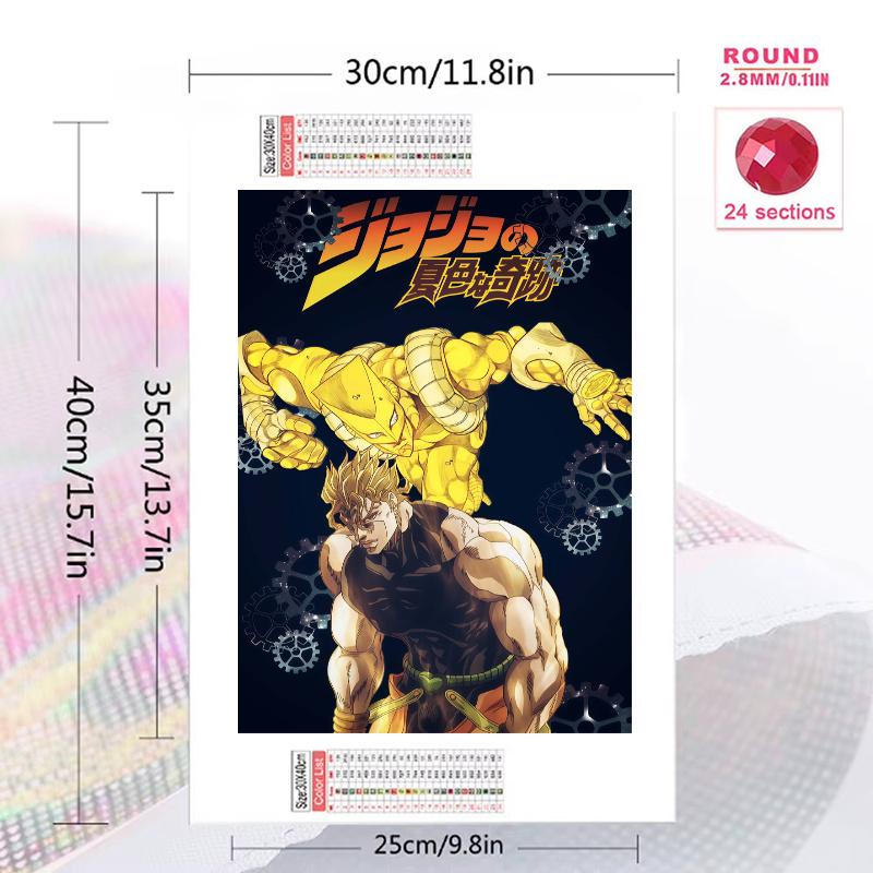 Dio Brando poster 100% Round Full Drill 5D DIY Diamond Painting Embroidery Cross Stitch Rhinestone Décor