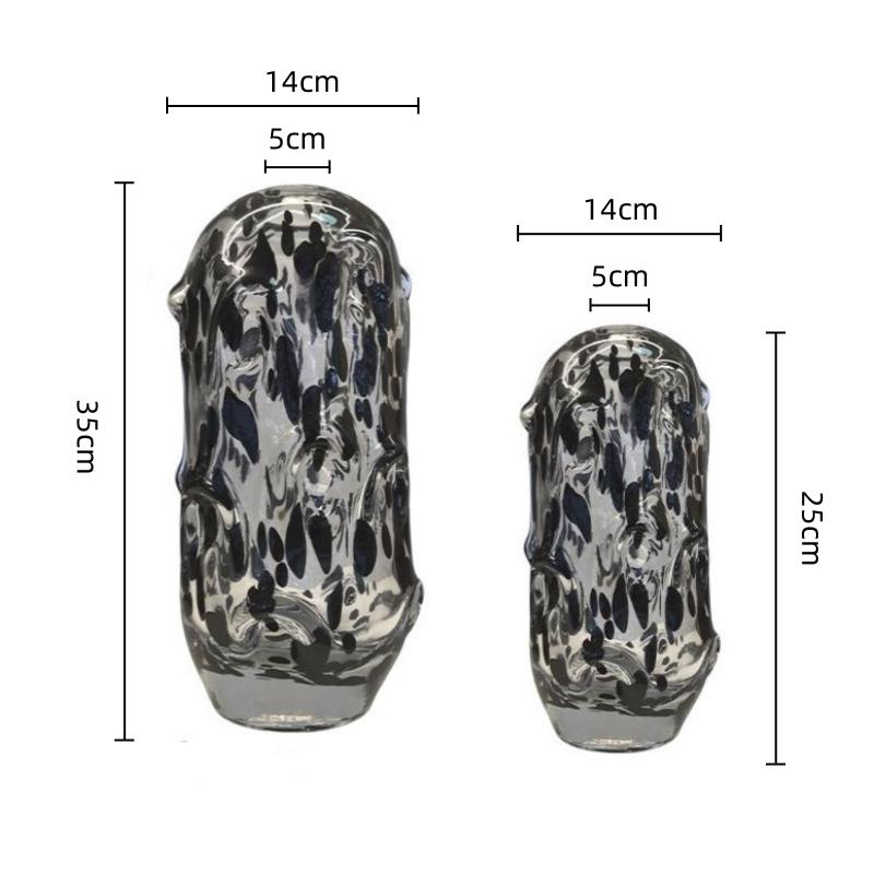 Glass Vase Irregular Wave Point Colorful Transparent Hydroponics Terrarium Flowerpot Flower Vase Room Decoration Accessories