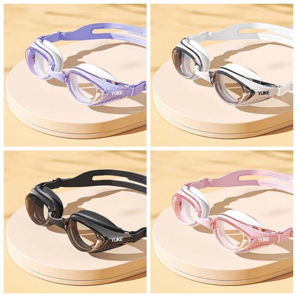 TPU Big Frame Swimming Goggles Waterproof Anti-fog Swim Eyewear Contrast Color Swim Glasses  Pool