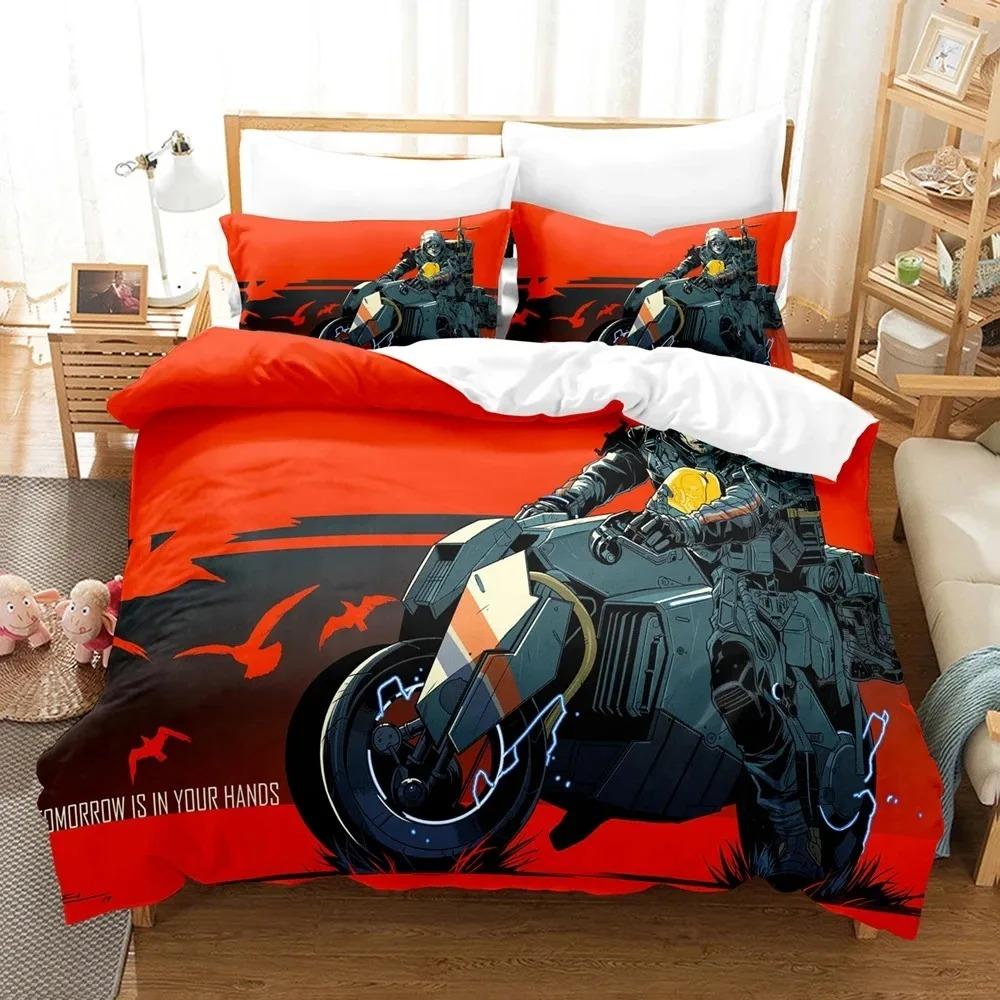 3D Print Death Stranded Bedding Set Boys Girls Twin Queen Size Duvet Cover Pillowcase Bed Kids Adult Fashion Home Textileextile