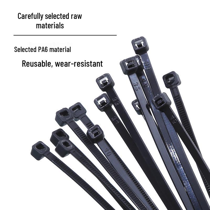 Self-Locking Nylon Cable Ties: Strong, Durable Straps in Black & White