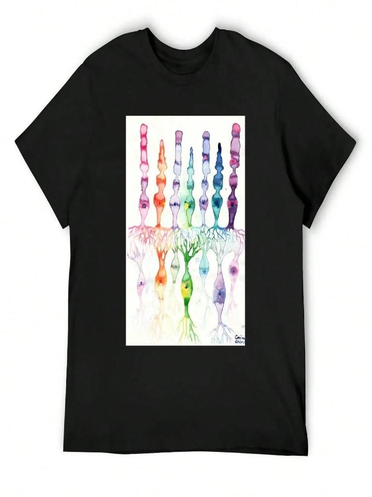 Cone Cells And Rod Cells In The Retina Watercolor Painting T-Shirt Boys Whites Custom T Shirt T Shirt unisex