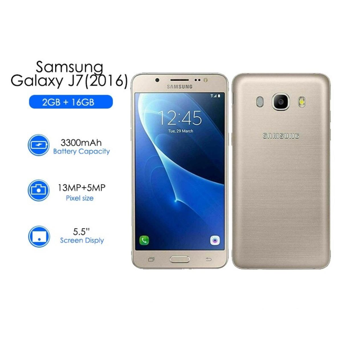Samsung Gold Refurbished Galaxy J7(2016) J710f Dual Sim 5.5Inch 2Gb Ram 16Gb Rom Lte 4G Fingerprint Smartphone