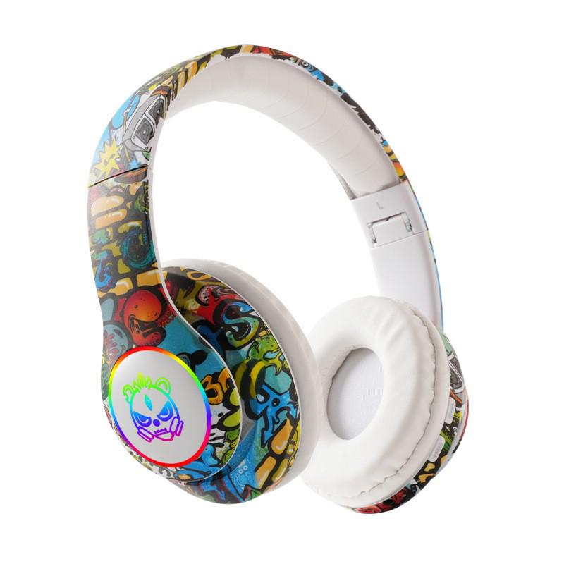 

Kids Noise-Cancelling Wireless Bluetooth Graffiti Headphones for Gaming & Sports