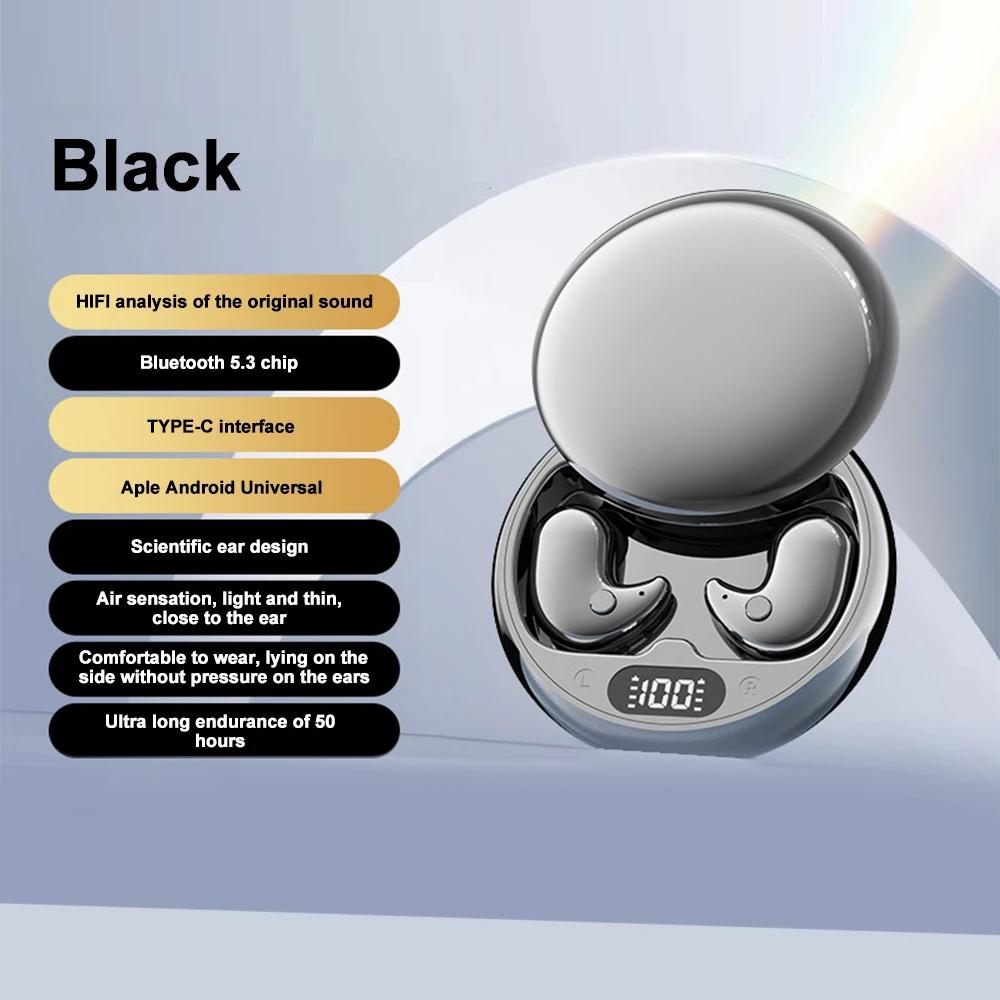 2025 Mini Deep sleep Earbuds Bluetooth 5.3 Waterproof Earphone Noise Reduction Hidden Sports Headset Invisible Sleep Headphones