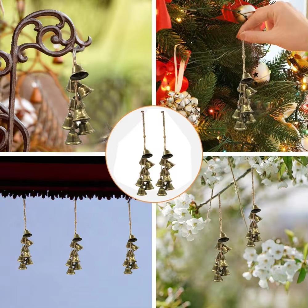 Loud Witch Bells Retro Christmas Bell String Bells Crafts Metal Wind Chime  Home Decor