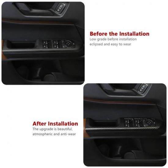 4X Carbon Fiber Window Lift Trim Switches Panel Cover For Ford Bronco Sport 21+
