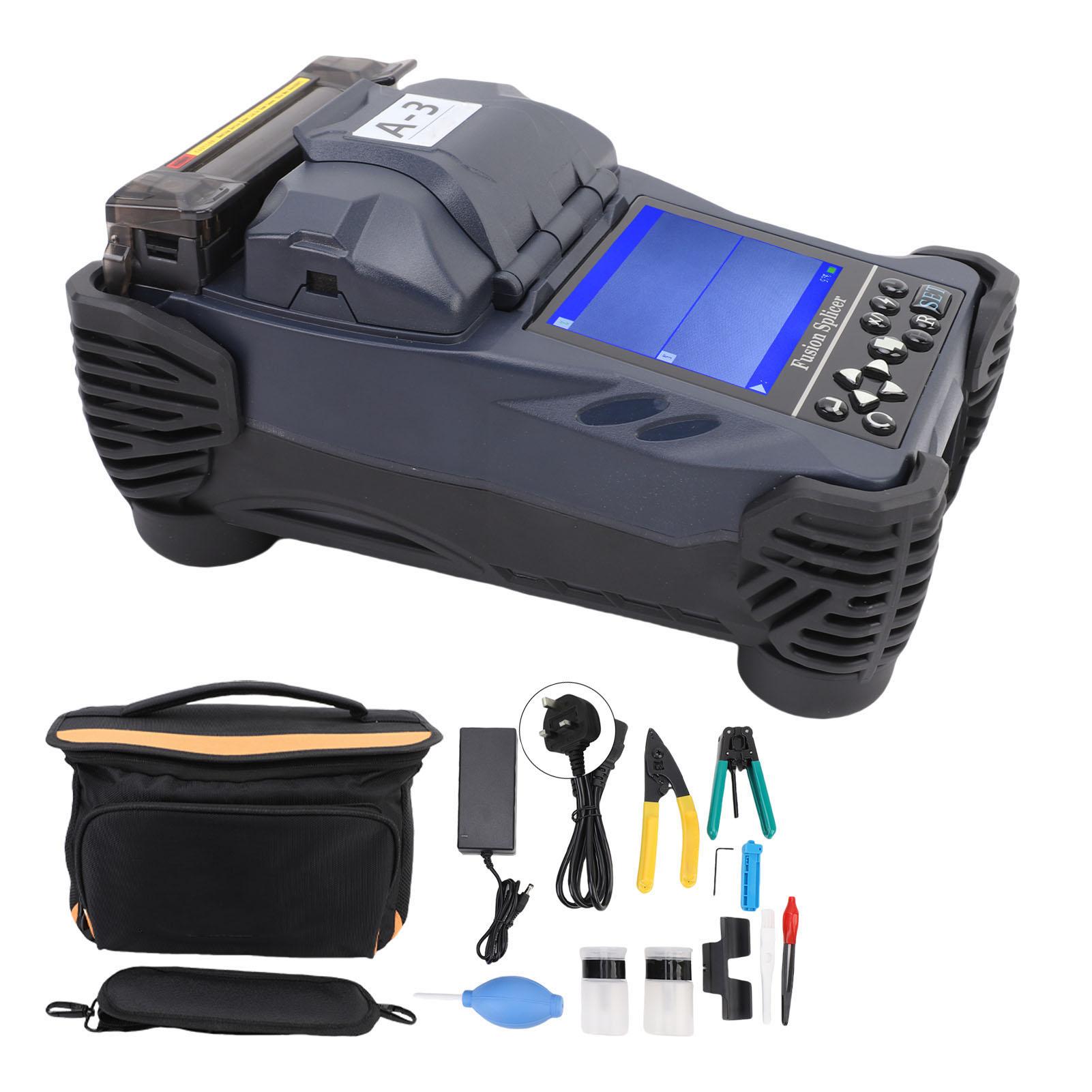 

A-3 Fiber Optic Fusion Splicer Full Automatic Optical Cable Splicing Heating Machine for Jumper Pigtail Covered Wire 100-240V