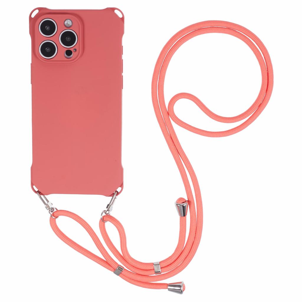 For iPhone 16 Pro Max Case Four Corner Anti Drop TPU Phone Cover with Hanging Rope
