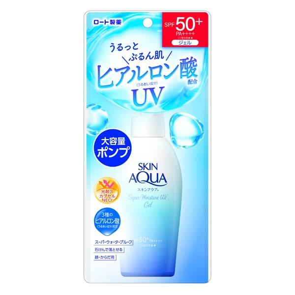 Skin Aqua UV Super Moisture Gel Pump SPF50+ PA++++ ультулёгкий, увлажняющий гель‑солнцезащитное средство, 140 гр