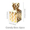 European Gold Stamped Square Candy Box - Wedding Party Favor