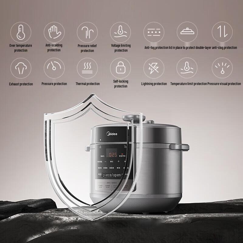 Midea MY-E8129 8L Smart Electric Pressure Cooker CN plug (adapter included)