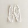 Spring Autumn Fashion Children Solid Jeans Girl Baby Retro Denim Casual Pants Boy Kid Pockets Cotton Trousers Toddler Dungarees