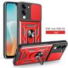 For Vivo Y29S 5G Case Vivo Y04 Cover Iqoo Z10 Lite T4 Lite Magnetic Ring Holder Armor Phone Case Slide Camera Protect Back Cover