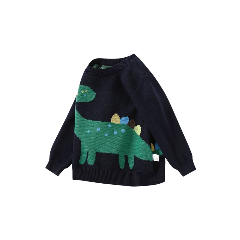 Autumn and Winter Dinosaur Clothes Pullover Sweater Pure Cotton Children's Clothing