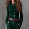 Abito elegante alla moda a maniche lunghe da donna