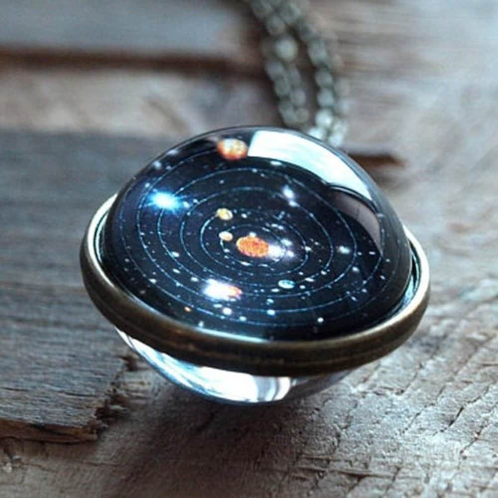 Solar System Griffith Observatory Night USA LA Overseas Travel Necklace Gift Galaxy Decoration Crafts Public Fashion