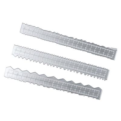 3 Pieces 8.7 Inches Metal Irregular Edges Ruler Deckle Edges Ruler Paper Tearing Ruler for Card Making School Office DIY Tools