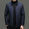Firstview Men's Stand Collar Lamb Wool Lined Cotton Jacket