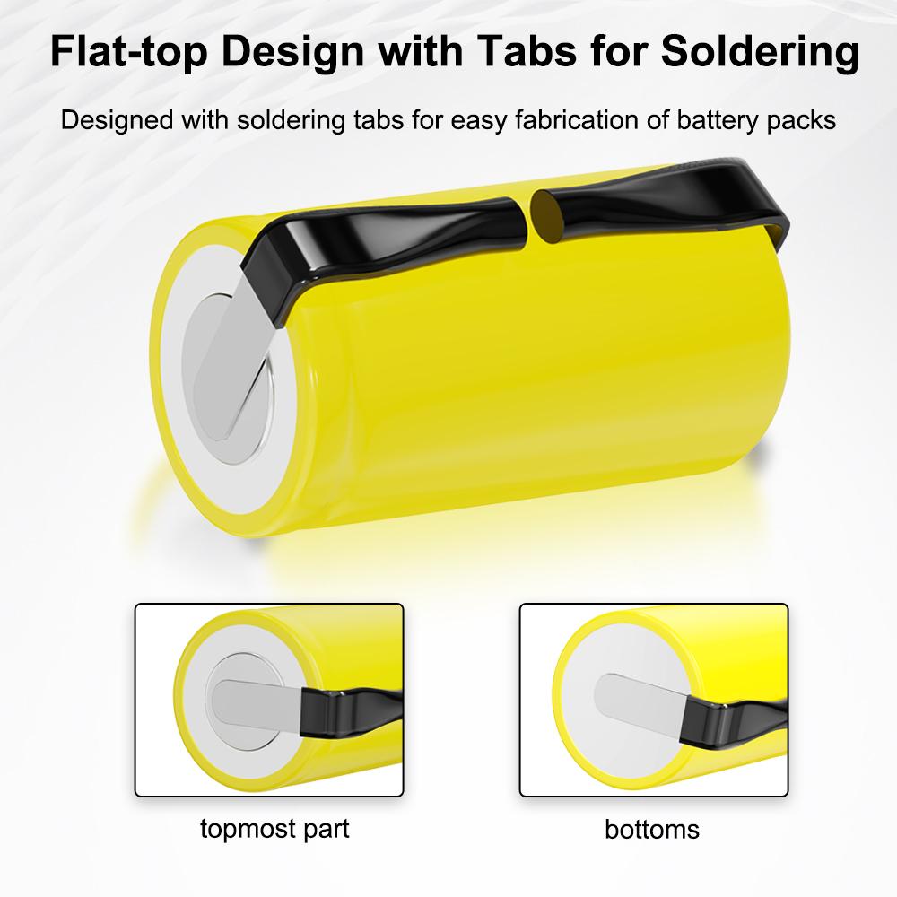 4/5SC Ni-Cd 1.2V 2200mAh Rechargeable Battery with Tongue for Electric Drills and Screwdrivers - High Capacity and Long Life