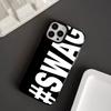 Creative SWAG Letters Phone Case for iPhone 17 16 15 14 13 12 11 Air Pro Max X XS XR XSMax 7 8 Plus PC Cover Funda Capa Coque